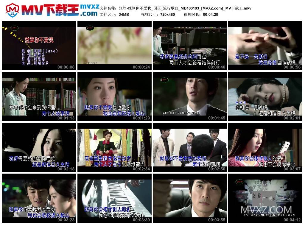 张峥-就算你不爱我_国语_流行歌曲_MB103103